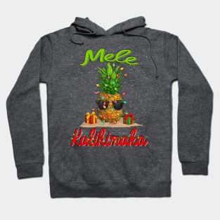 Mele Kalikimaka Pineapple Shirt Hawaiian Christmas Hoodie